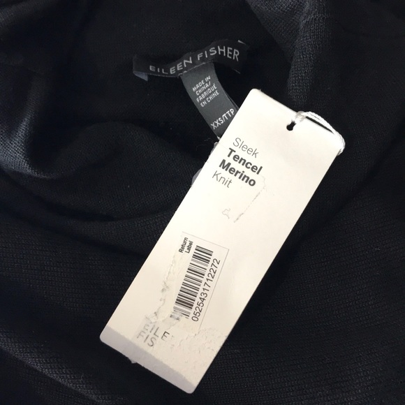 NWT Eileen Fisher Lightweight Scrunch Neck Sweater - Picture 7 of 7
